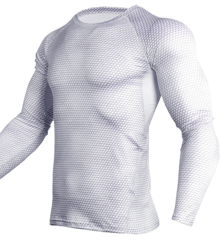 Compression Chemise Hommes Gym Shirt de Course À Séchage Rapide Respirant Remise En Forme Sport Shirt de Sport Formation Sport Serré Rashguard Mâle