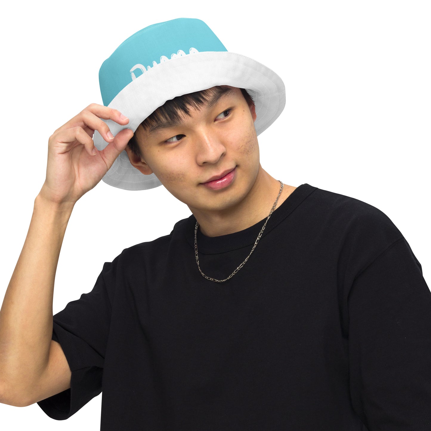 Reversible bucket hat. Pyama Color Blue