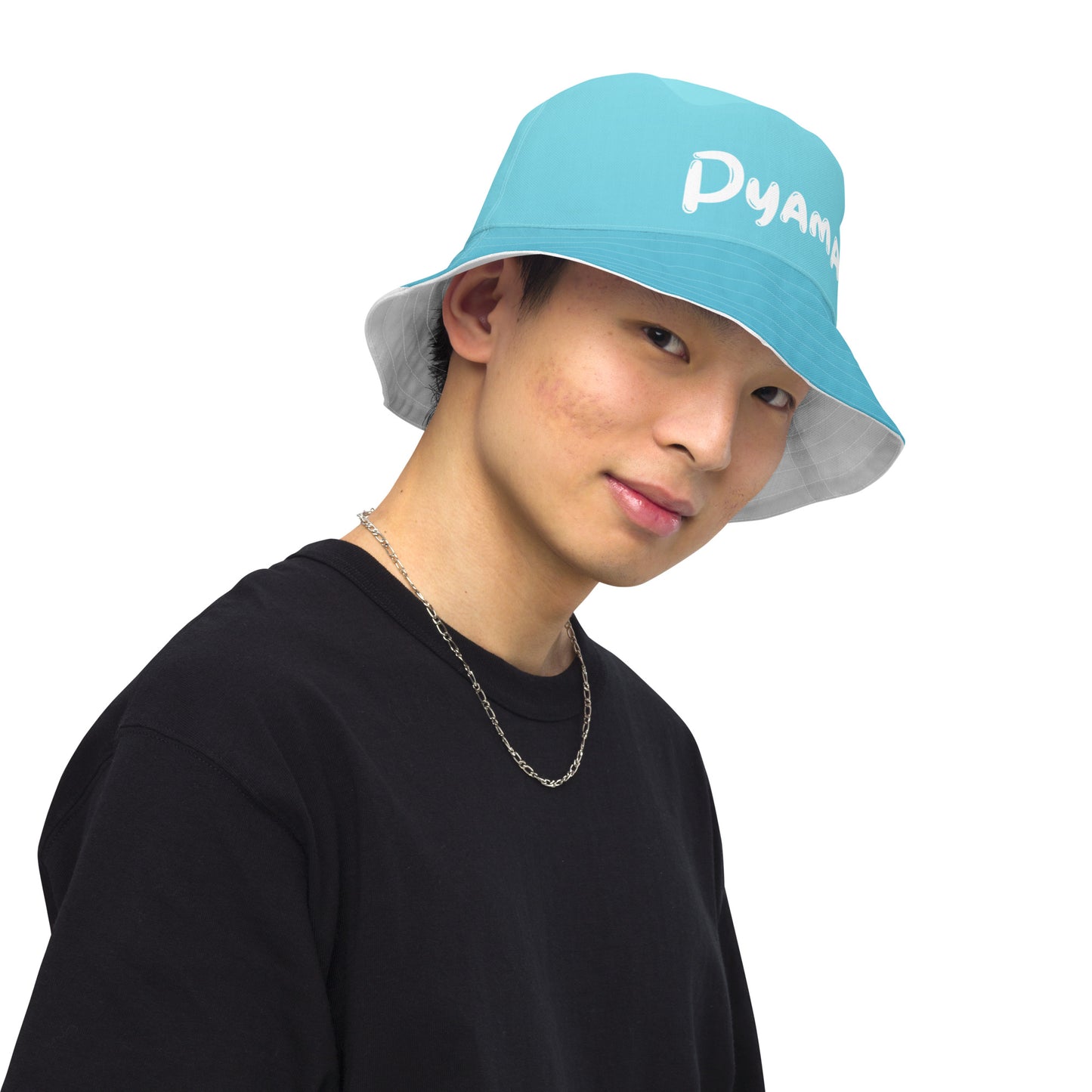 Reversible bucket hat. Pyama Color Blue