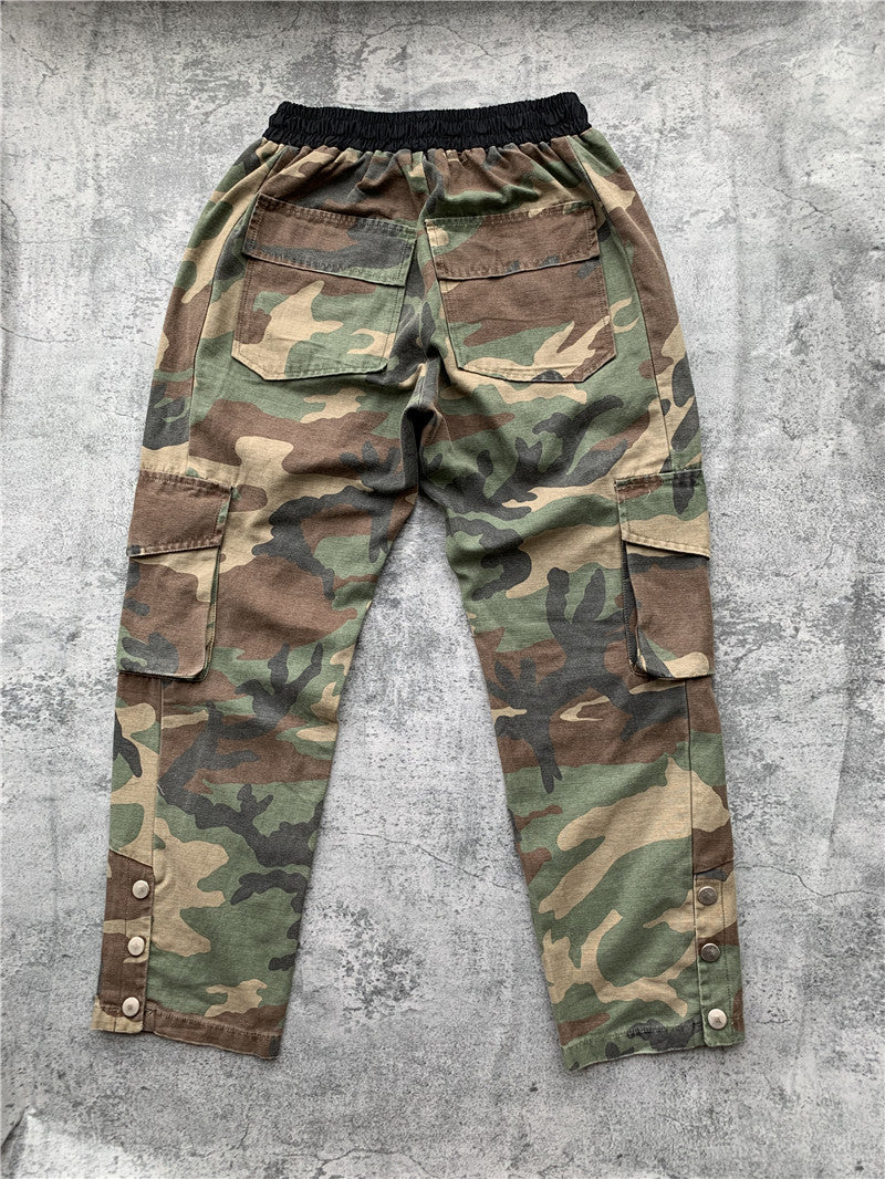 Washed And Distressed Military Cargo Pants