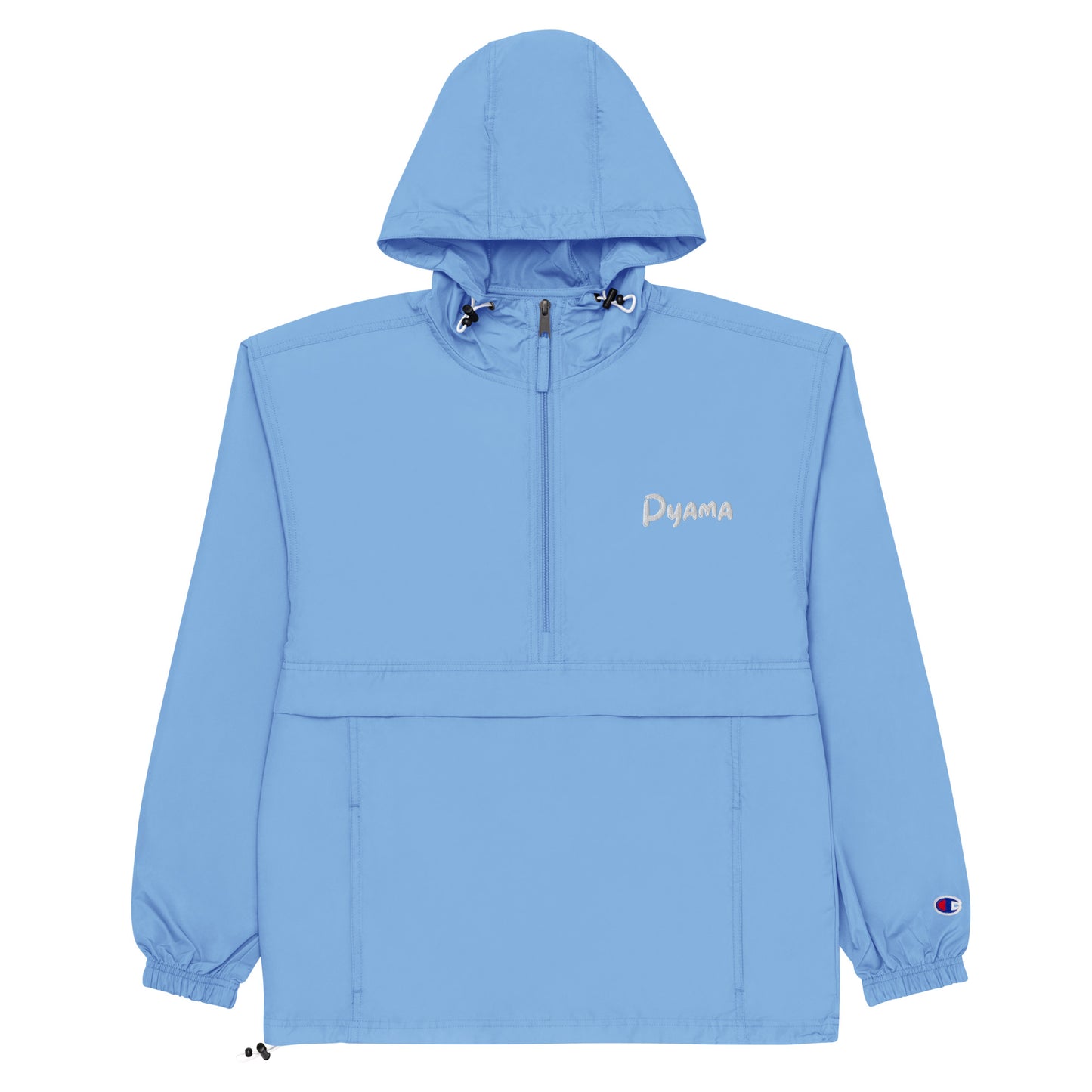 Embroidered ''PYAMA 3 BLUE'' Champion Packable Jacket