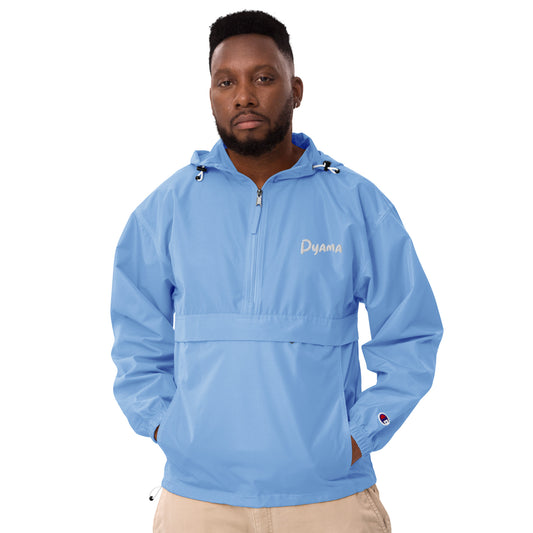 Embroidered ''PYAMA 3 BLUE'' Champion Packable Jacket