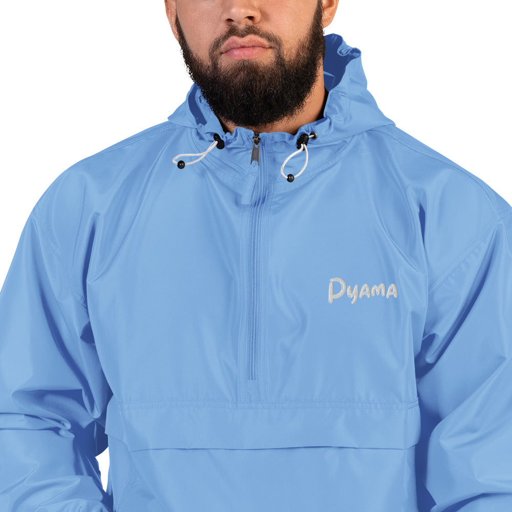 Embroidered ''PYAMA 3 BLUE'' Champion Packable Jacket