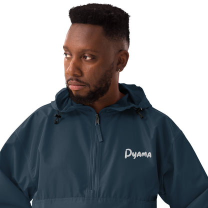 Embroidered ''PYAMA 3 BLUE'' Champion Packable Jacket