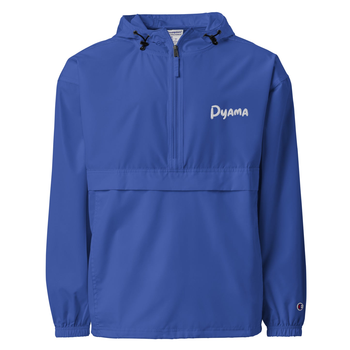 Embroidered ''PYAMA 3 BLUE'' Champion Packable Jacket