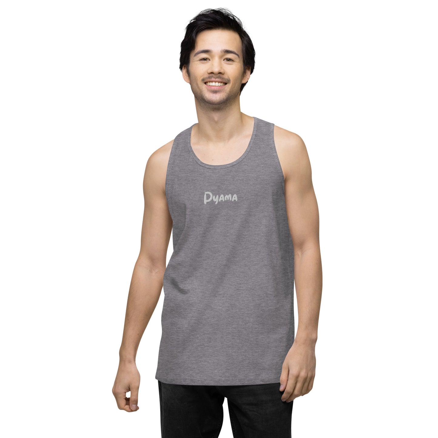 Men’s premium tank top. PYAMA Grey