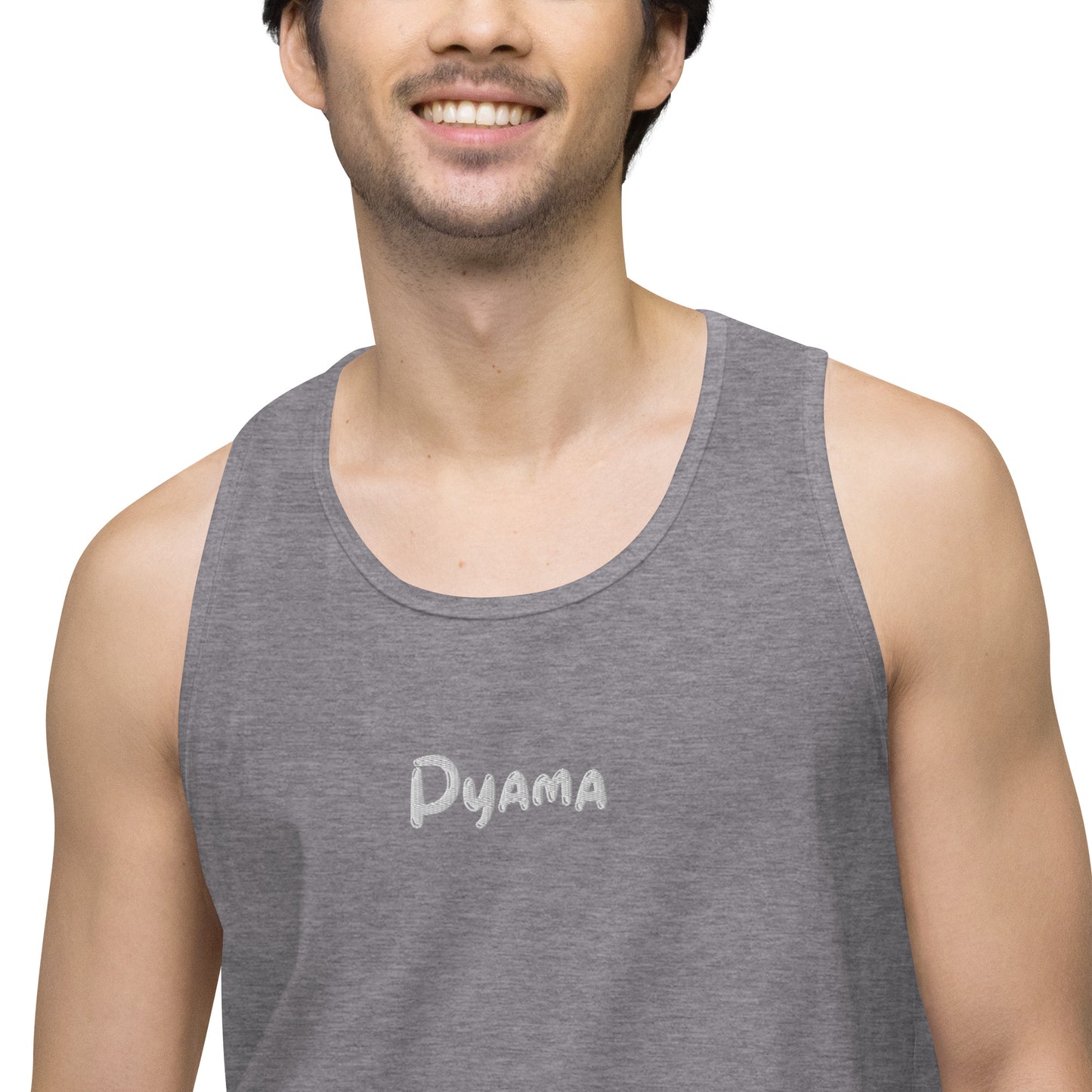 Men’s premium tank top. PYAMA Grey