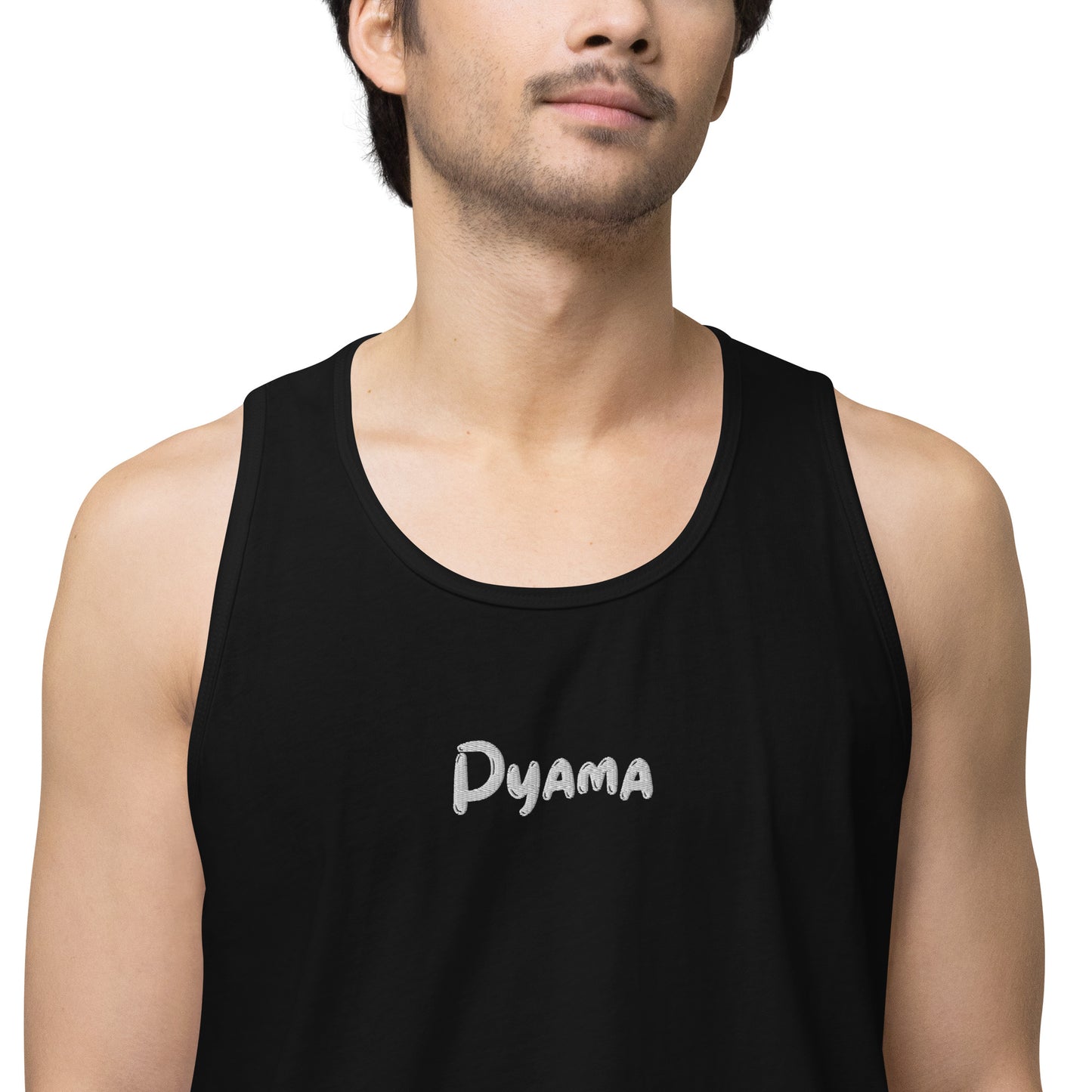 Men’s premium tank top. PYAMA Black