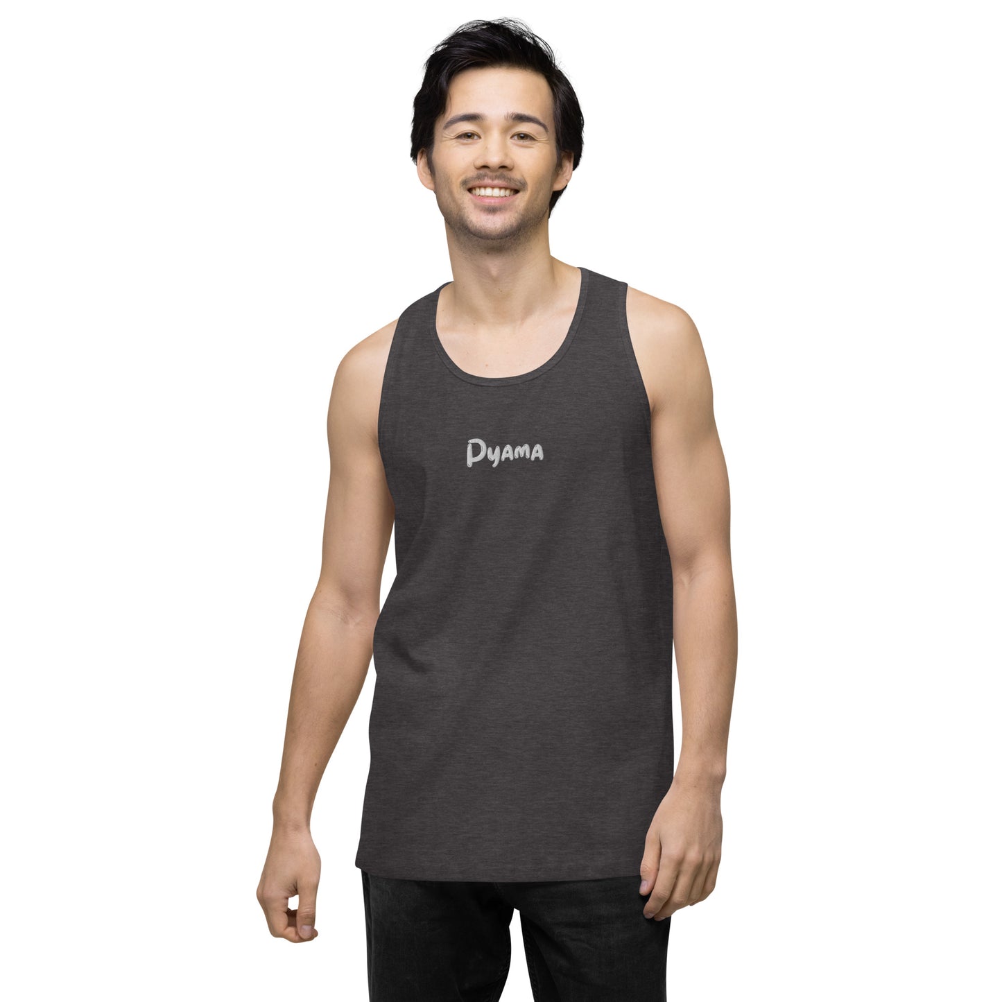 Men’s premium tank top. PYAMA Grey