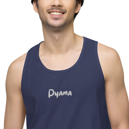 Men’s premium tank top. PYAMA Blue