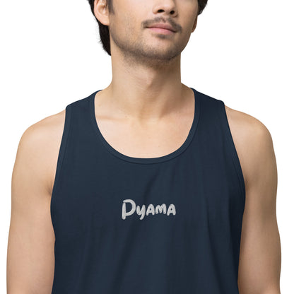 Men’s premium tank top. PYAMA Blue