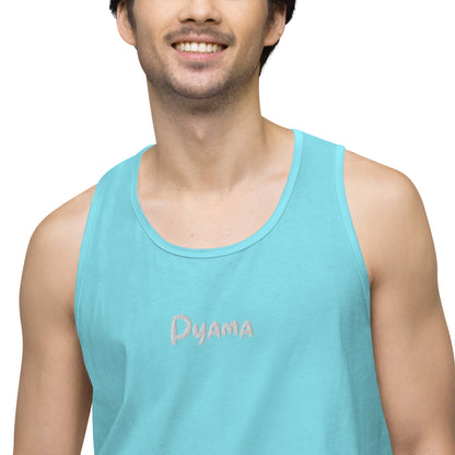 Men’s premium tank top. PYAMA Blue