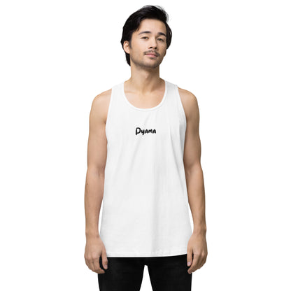 Men’s premium tank top. PYAMA White