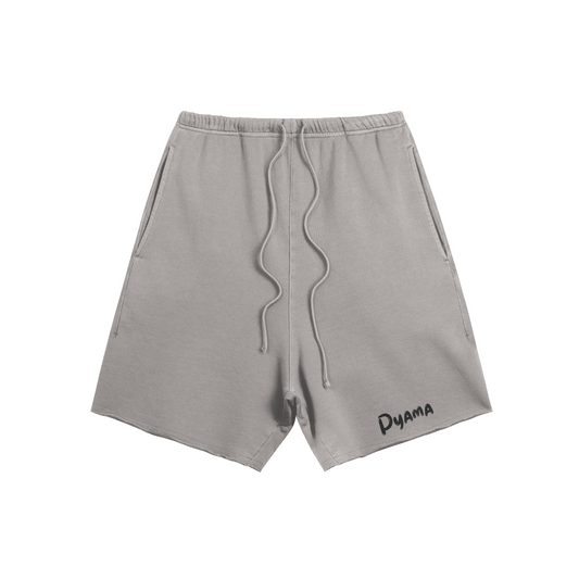 Unisex Raw Hem Washed Sweat Shorts PYAMA Grey