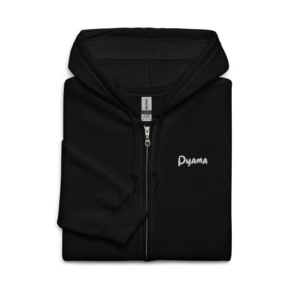 Unisex heavy blend zip hoodie. PYAMA Black