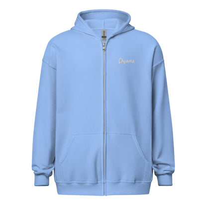 Unisex heavy blend zip hoodie. PYAMA Bleu