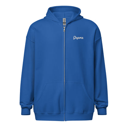 Unisex heavy blend zip hoodie. PYAMA Bleu