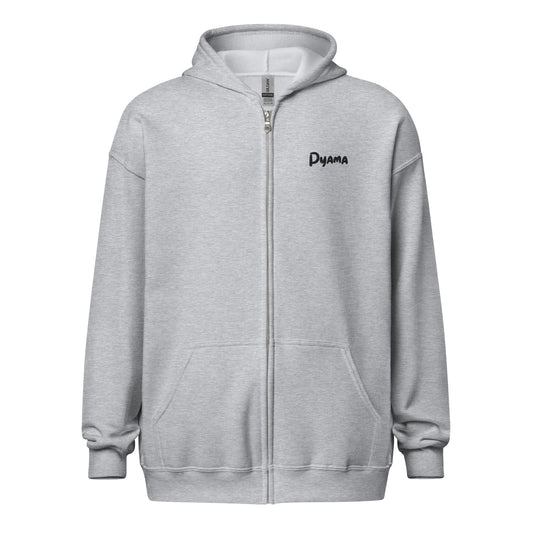 Unisex heavy blend zip hoodie. PYAMA Grey