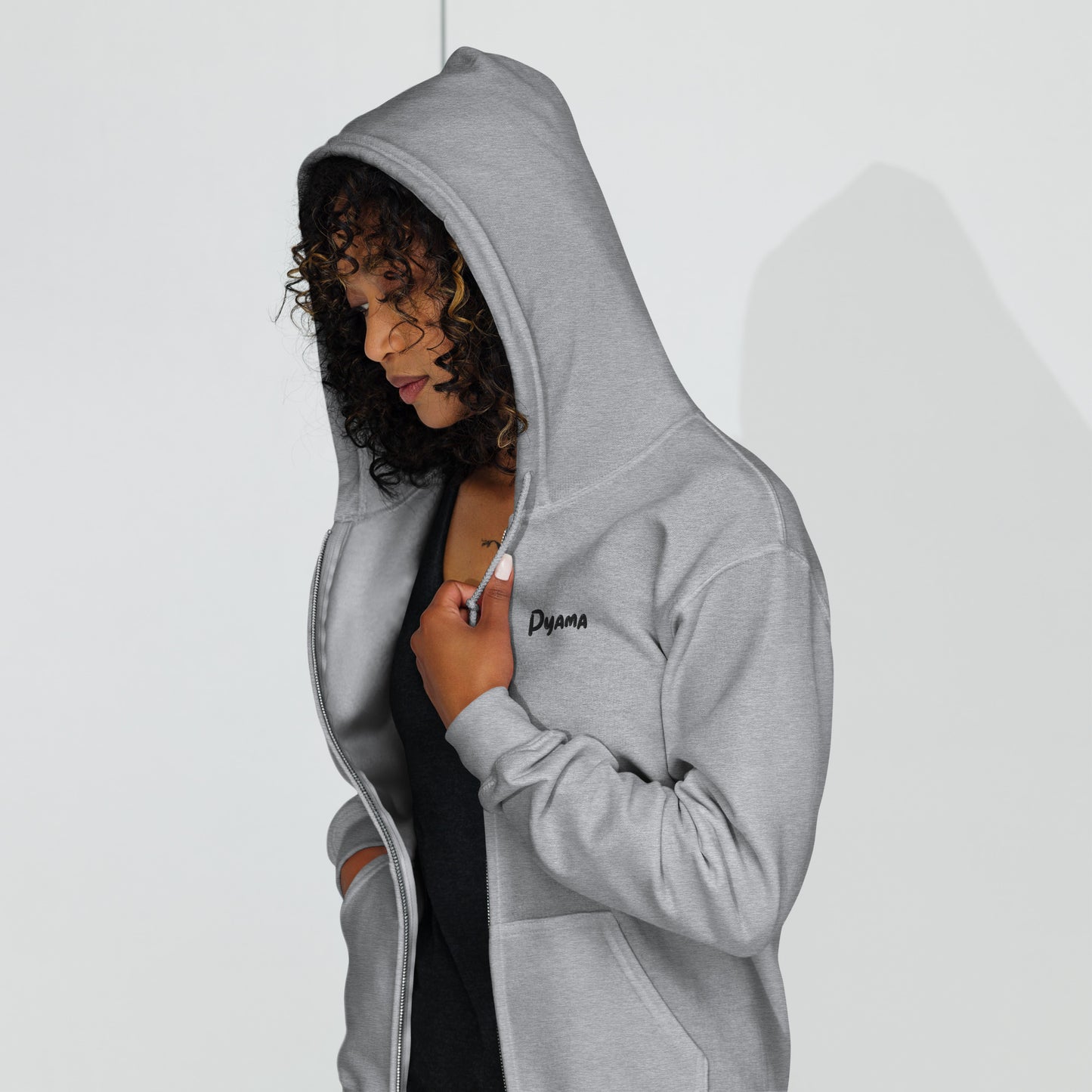 Unisex heavy blend zip hoodie. PYAMA Grey