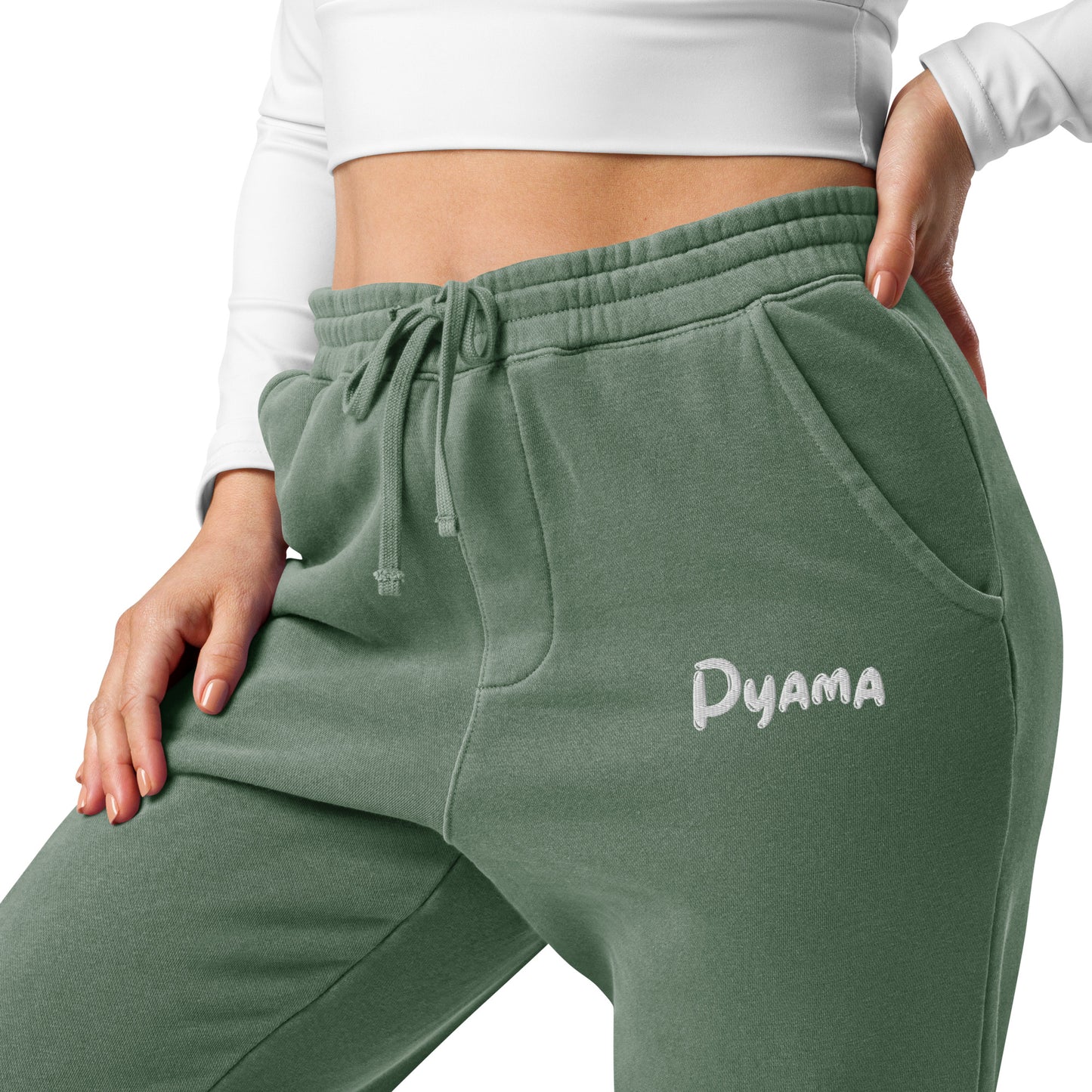 Unisex pigment-dyed sweatpants. Colors