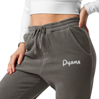 Unisex pigment-dyed sweatpants .PYAMA Black