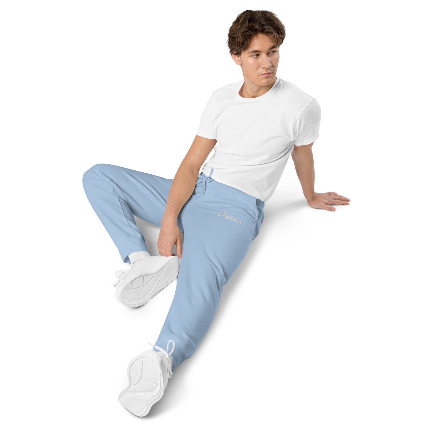 Unisex pigment-dyed sweatpants. PYAMA Bleu