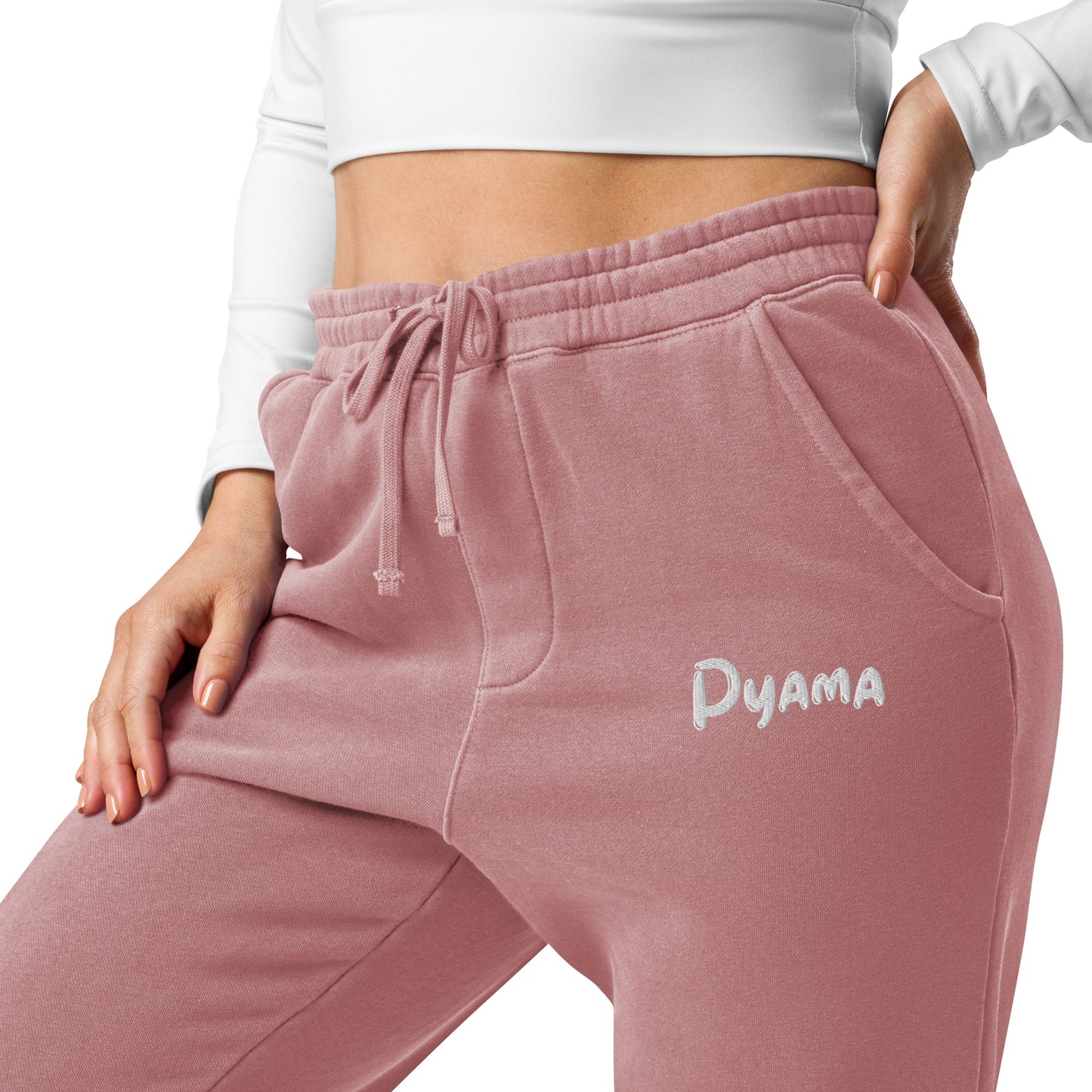 Unisex pigment-dyed sweatpants. PYAMA Dirt Red