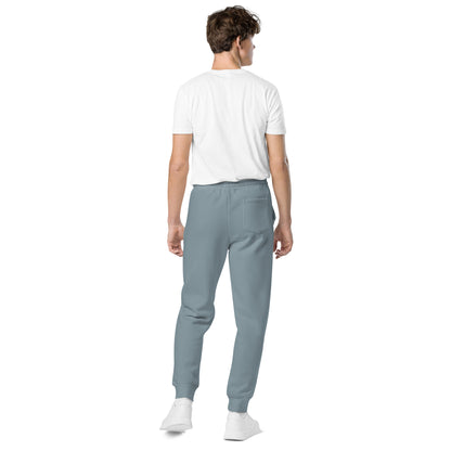 Unisex pigment-dyed sweatpants. PYAMA Dirt Blue