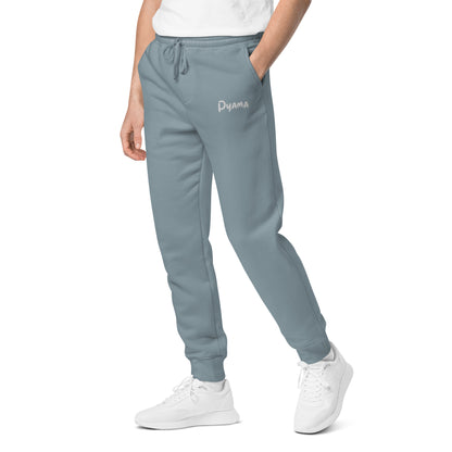 Unisex pigment-dyed sweatpants. PYAMA Dirt Blue