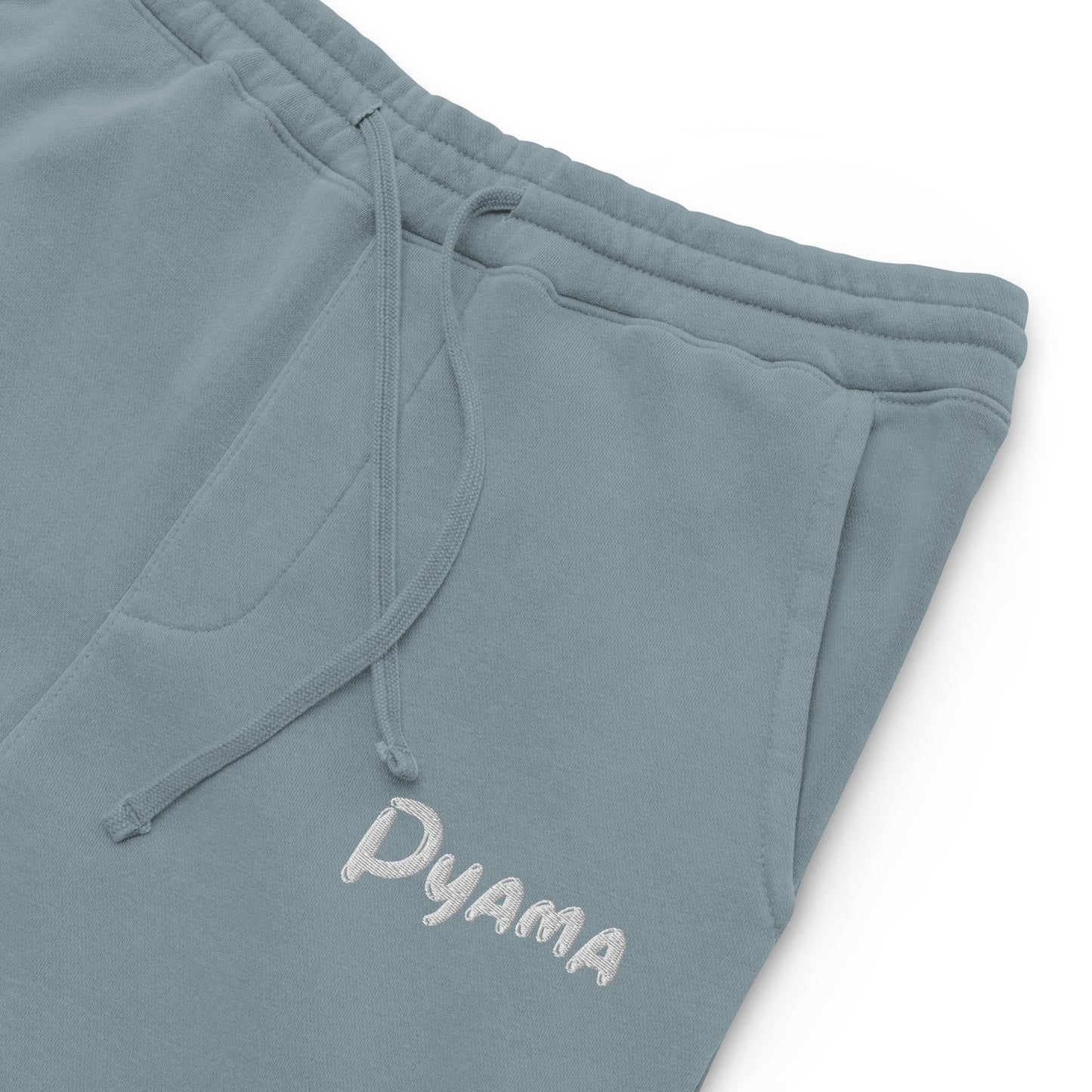 Unisex pigment-dyed sweatpants. PYAMA Dirt Blue