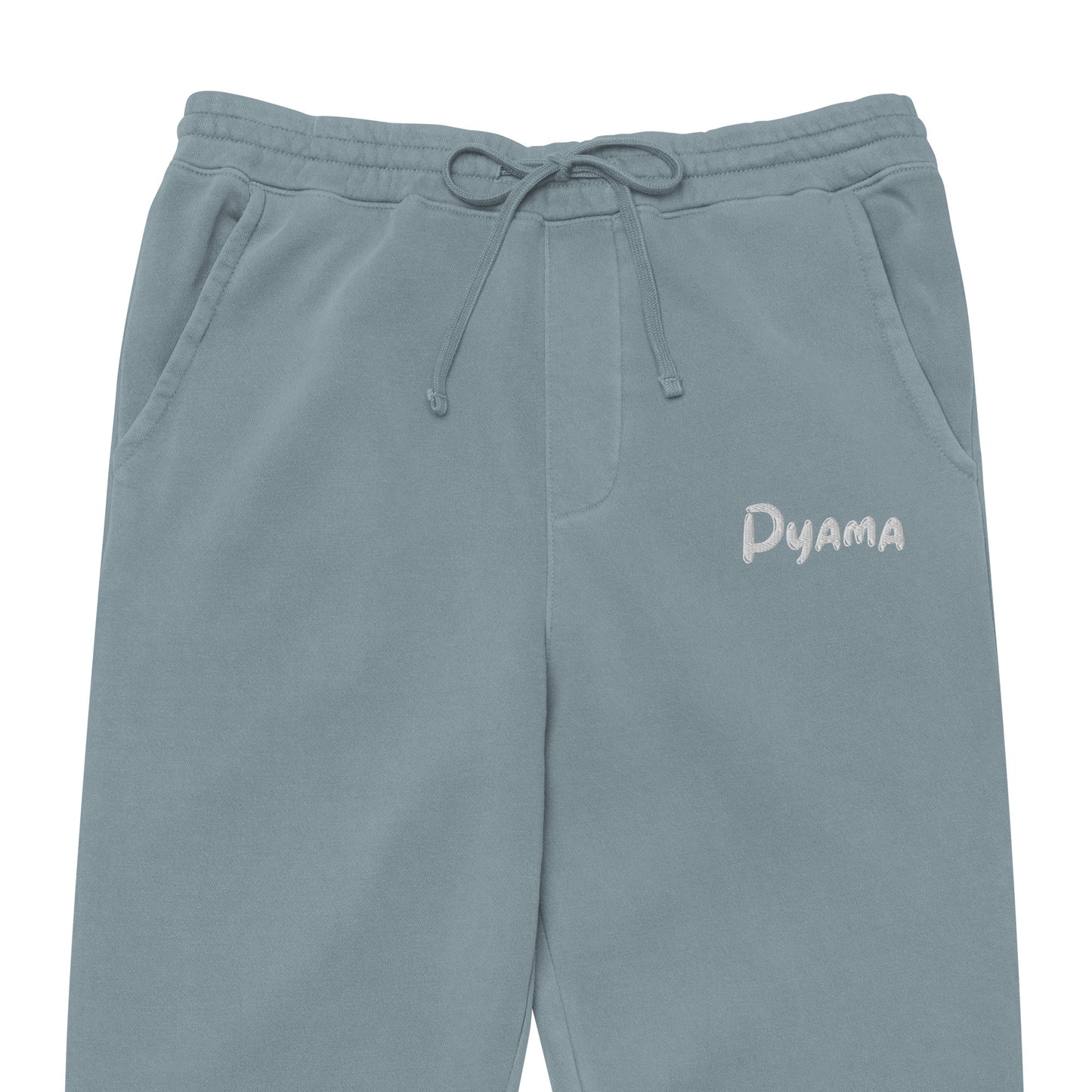 Unisex pigment-dyed sweatpants. PYAMA Dirt Blue