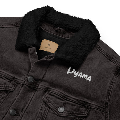 Unisex denim sherpa jacket. PYAMA Black