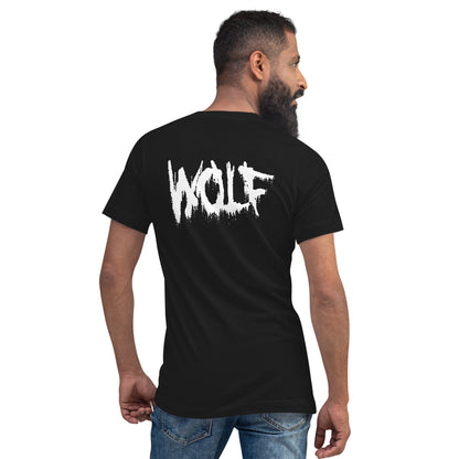 PYAMA Black WOLF Unisex Short Sleeve V-Neck T-Shirt