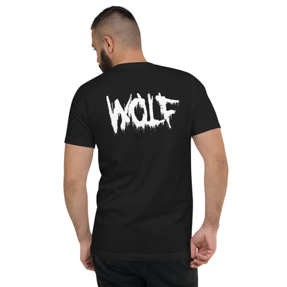 PYAMA Black WOLF Unisex Short Sleeve V-Neck T-Shirt